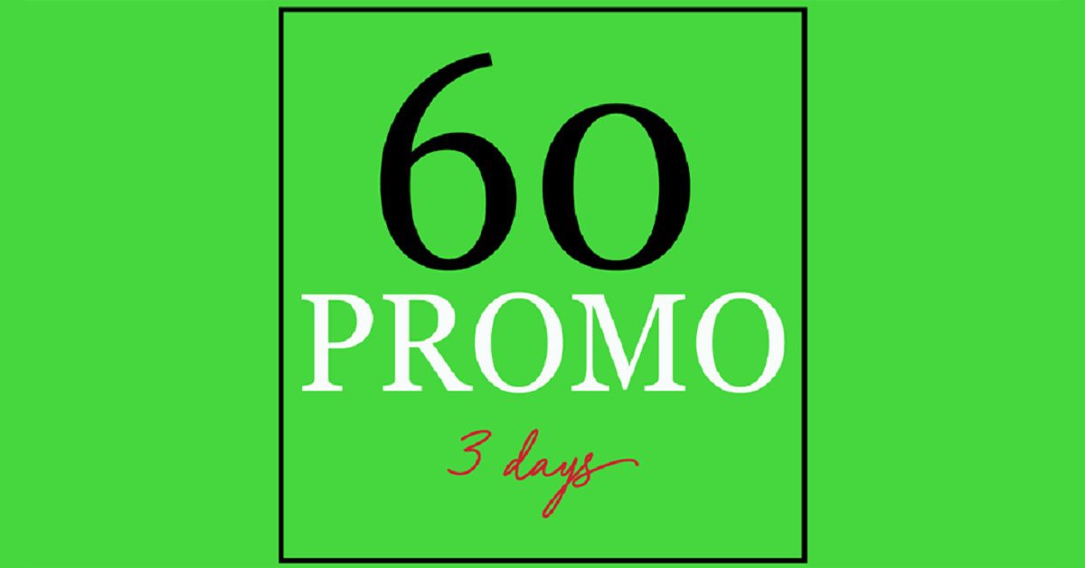 Bring on the Bubbly at 60 Promo 3days!