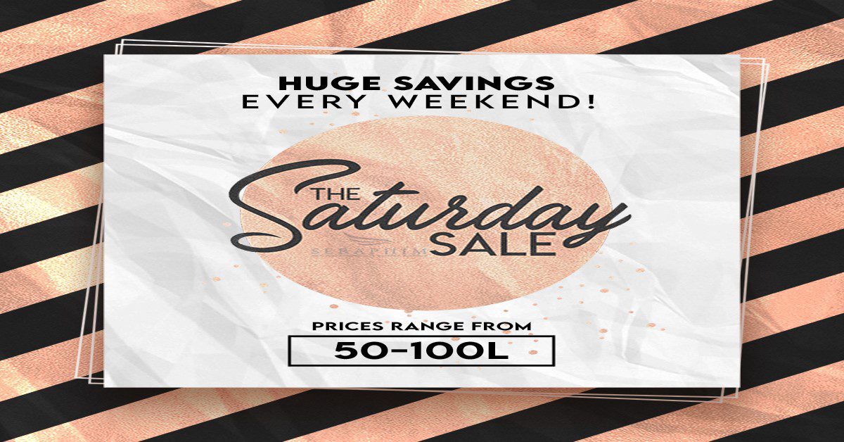 For It’s The Saturday Sale, Which Nobody Can Deny!