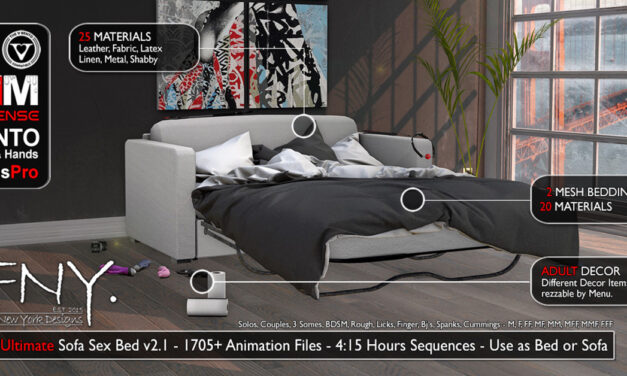 The Ultimate Sofa Sex Bed v2.1 at Fallen New York Designs!