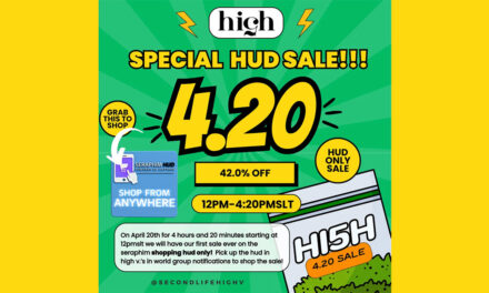 42% Off High V Sale Noon to 4:20 PM on the Seraphim HUD!