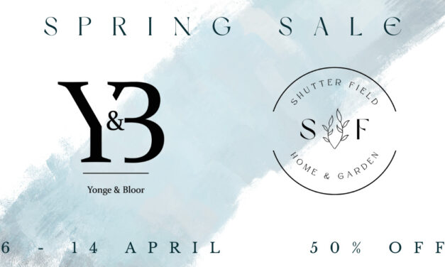 Spring Sale 50% Off at Yonge & Bloor + Shutter Field!