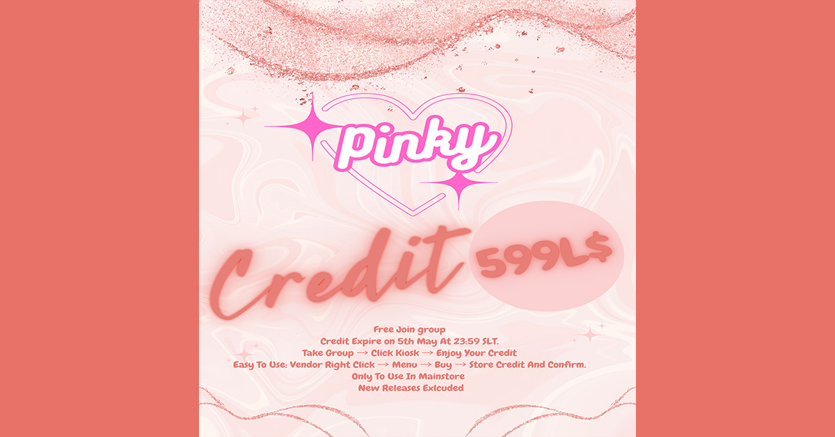 New Group Gift 599L Store Credit at Pinky