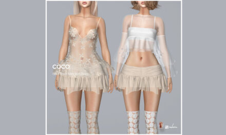 New Group Gift Sheer Mini Skirt (Beige) at Coco
