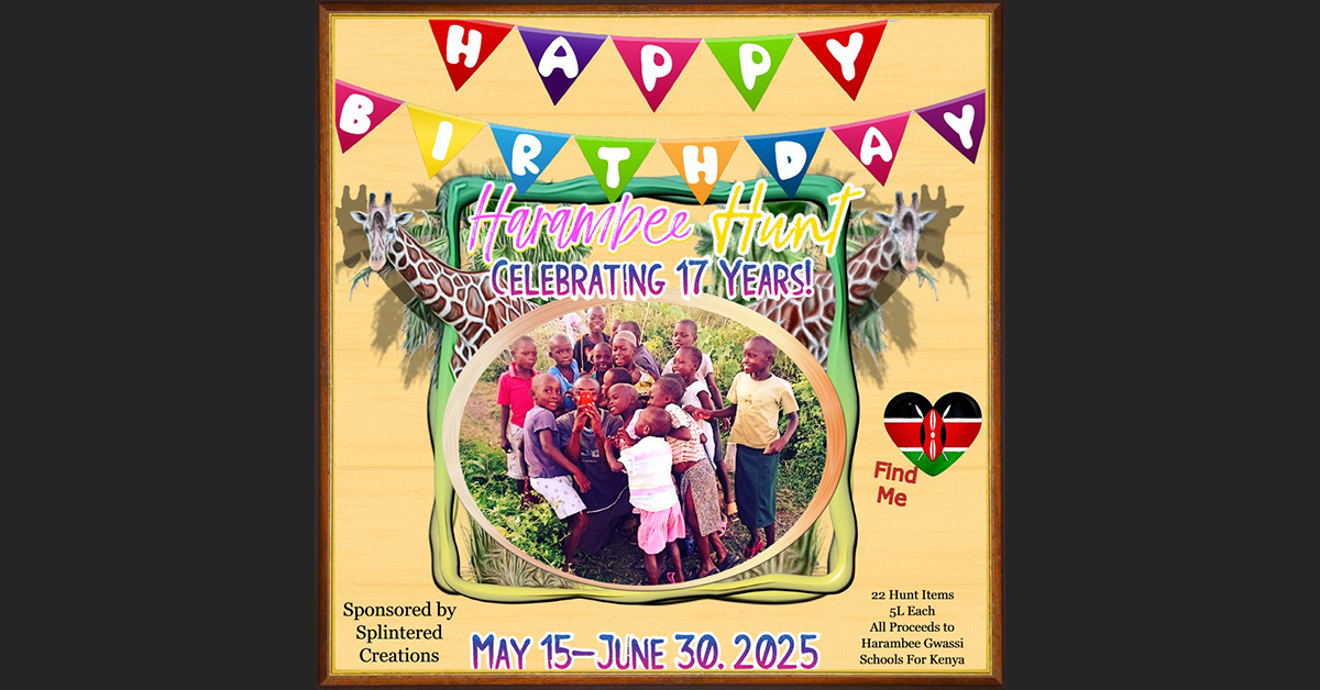 Happy Birthday Harambee Hunt for Charity