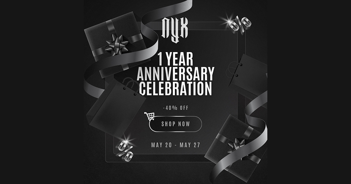 Nyx 1 Year Anniversary Sale 40% Off