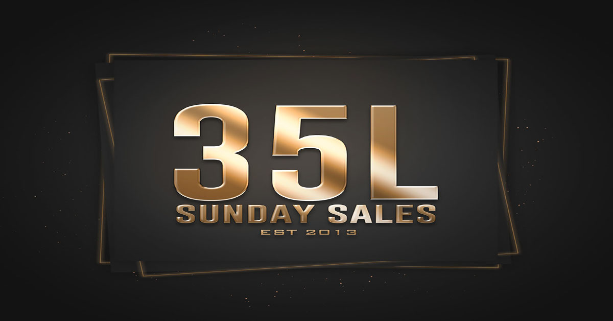 Time To Get Bargains – 35L Sunday Sales!