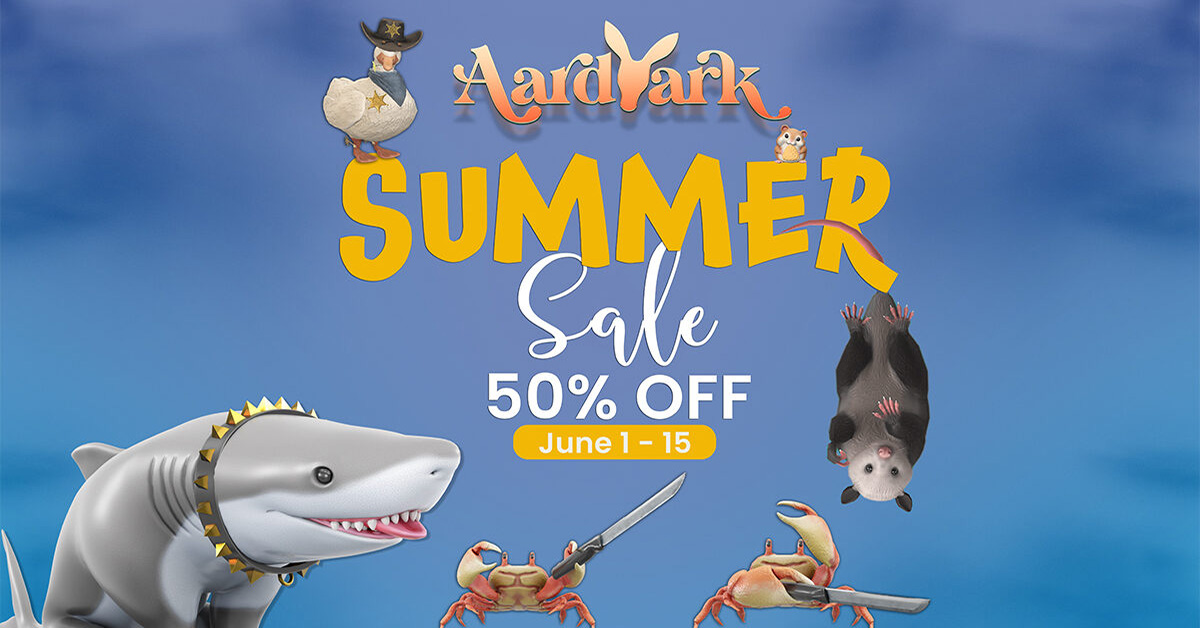Aardvark Summer Sale 50% Off