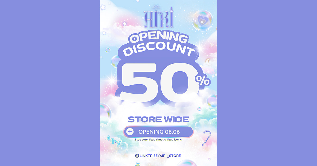 Grand Opening Sale 50% Off at Airi