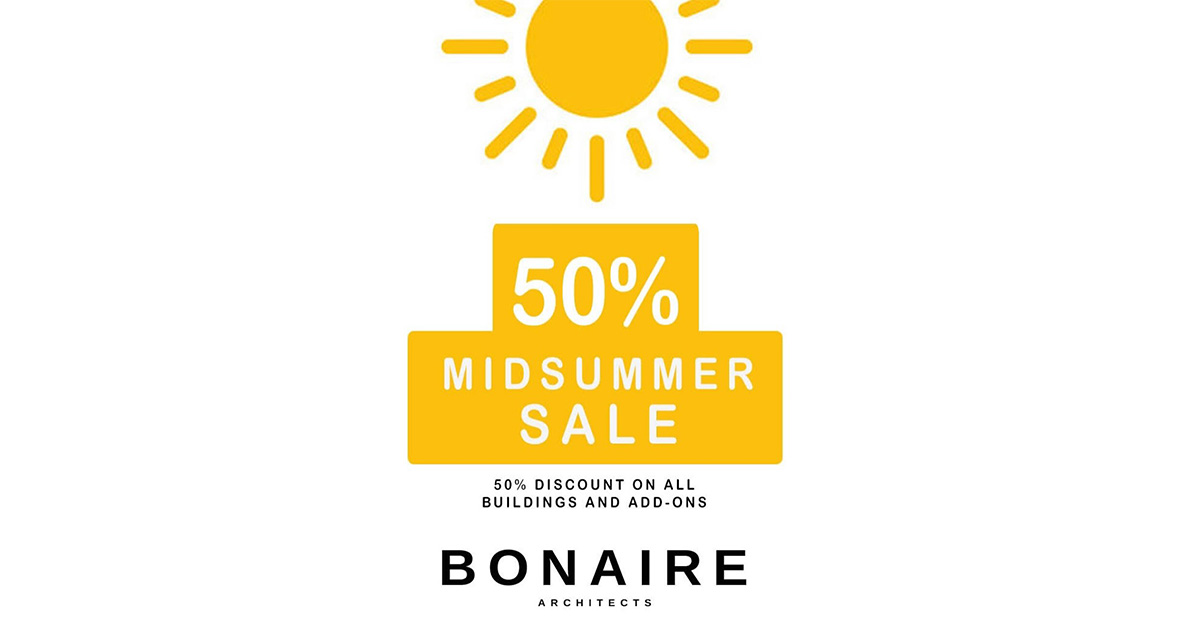 Midsummer Sale 50% Off at Bonaire Architects