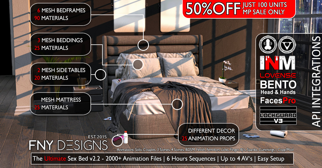 50% Off The Ultimate Sex Bed by FNY Designs – Marketplace Only