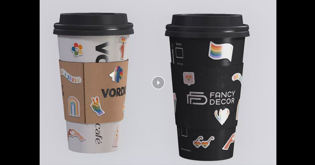 Pride Sticker To Go Cups Group Gift at Fancy Decor