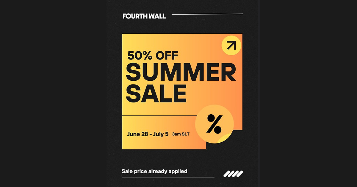 50% Off Summer Sale at Fourth Wall
