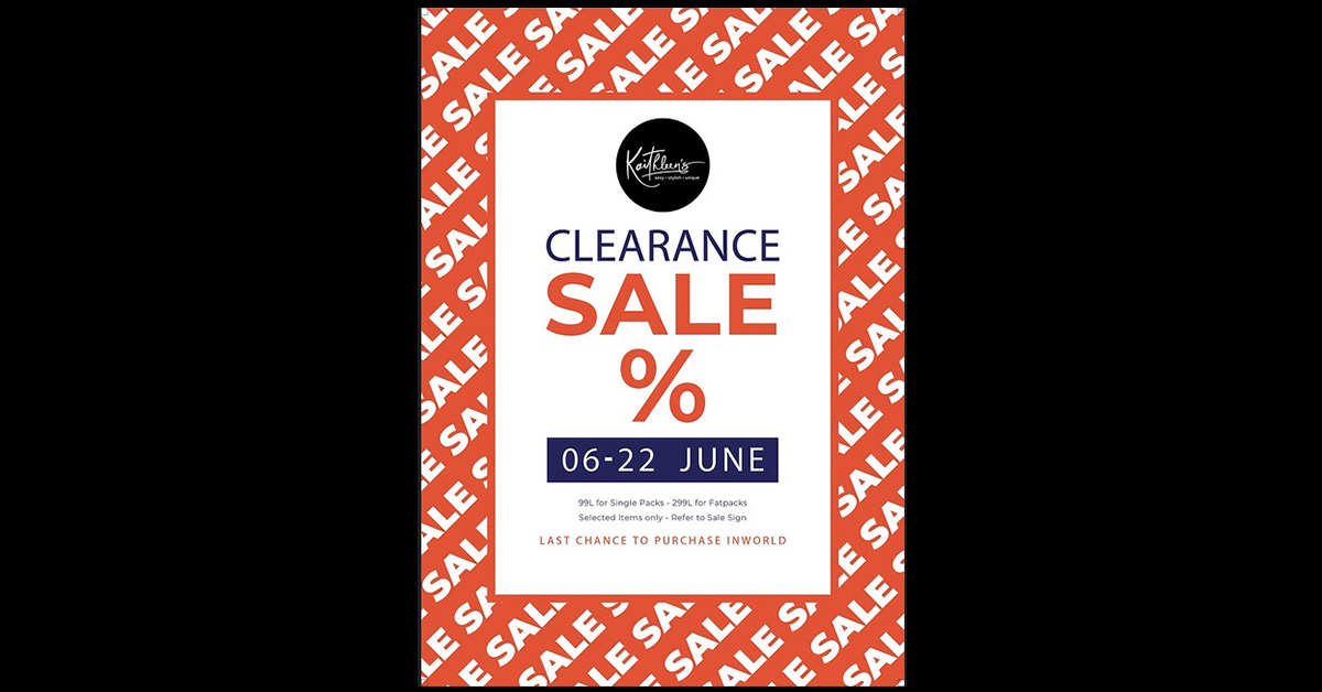 Clearance Sale on Selected Items at Kaithleen’s
