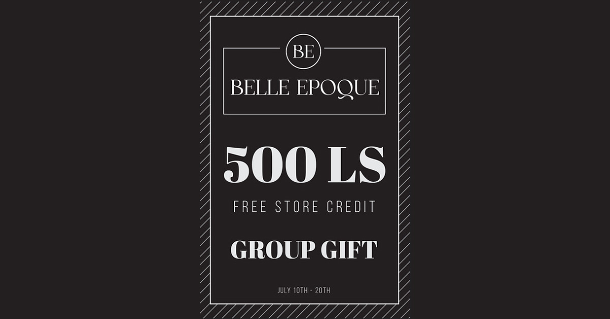 Group Gift 500L Store Credit at Belle Epoque