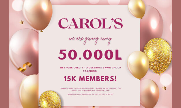 15,000 Members Giveaway – 50,000L Total Store Credit at Carol’s