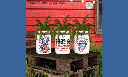 Free Gift Patriotic Party Planters at Dreamland Designs