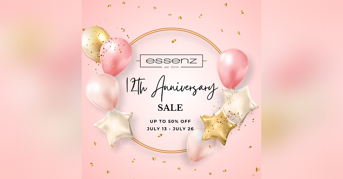 12th Anniversary Sale up to 50% Off at Essenz