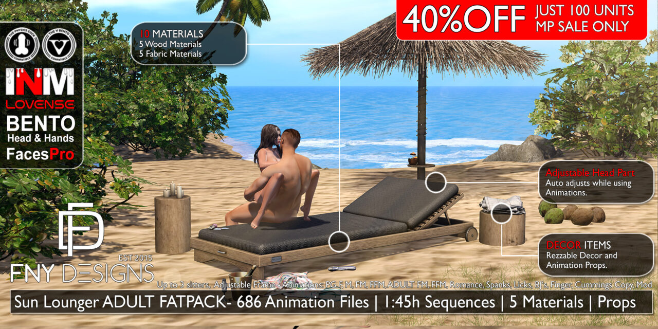 40% Off Wooden Sun Lounger by FNY Designs – Marketplace Only