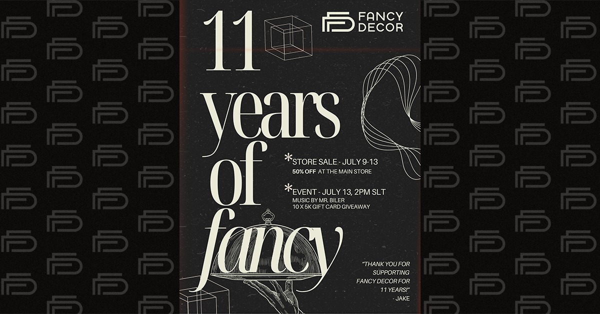 Fancy Decor 11th Anniversary Sale 50% Off at Mainstore!