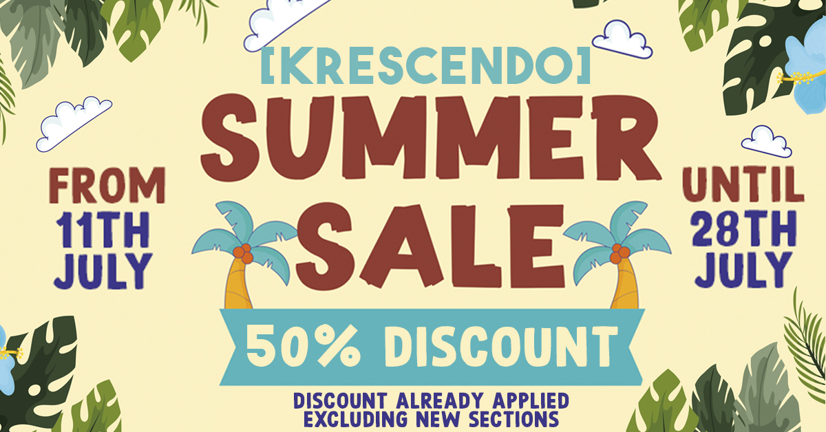 Krescendo Main Store Summer Sale 50% off