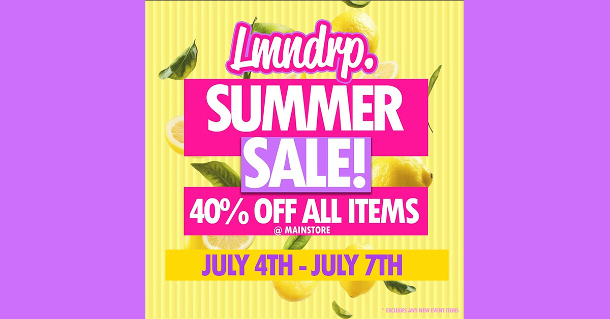 40% Off Summer Sale this Weekend at Lmndrp