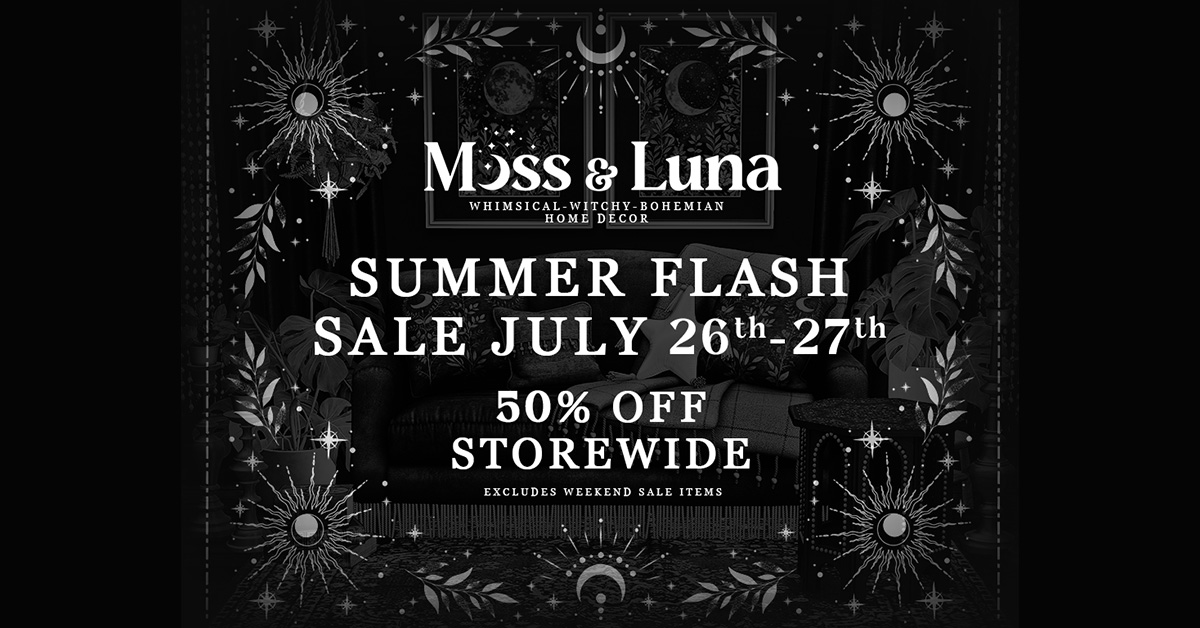 Summer Flash Sale 50% Off Storewide at Moss & Luna