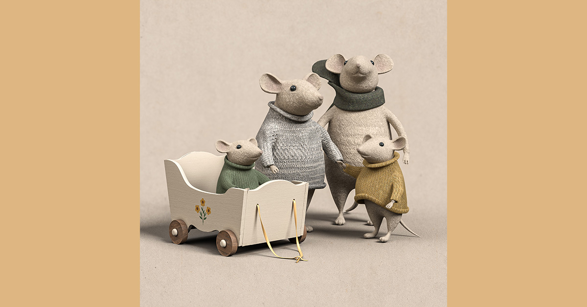 New Group Gift Mouse Family V2 at Nutmeg