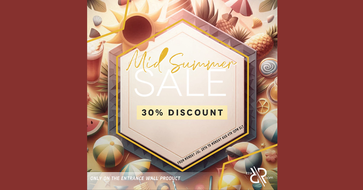 Rezz Room Mid-Summer Sale 30% Off Entrance Wall Items