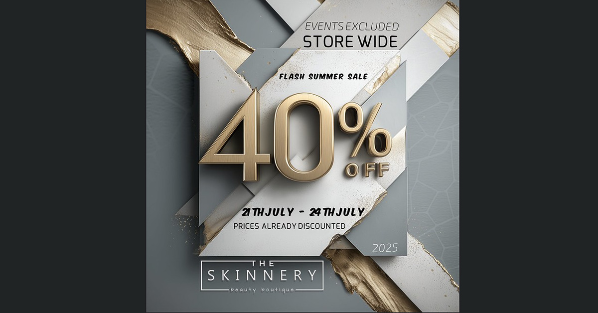 Flash Summer Sale 40% Off at The Skinnery