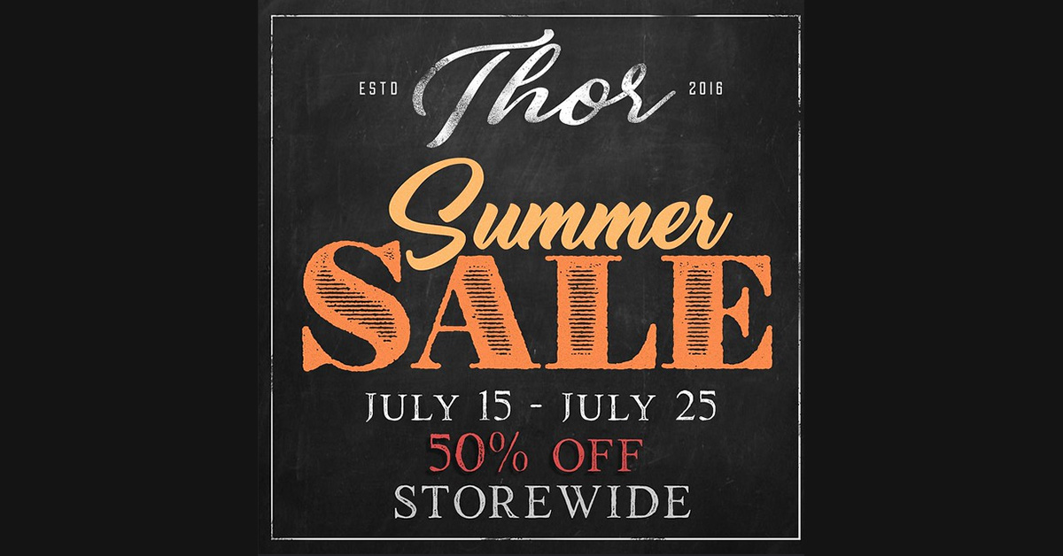 Summer Sale 50% Off at Thor