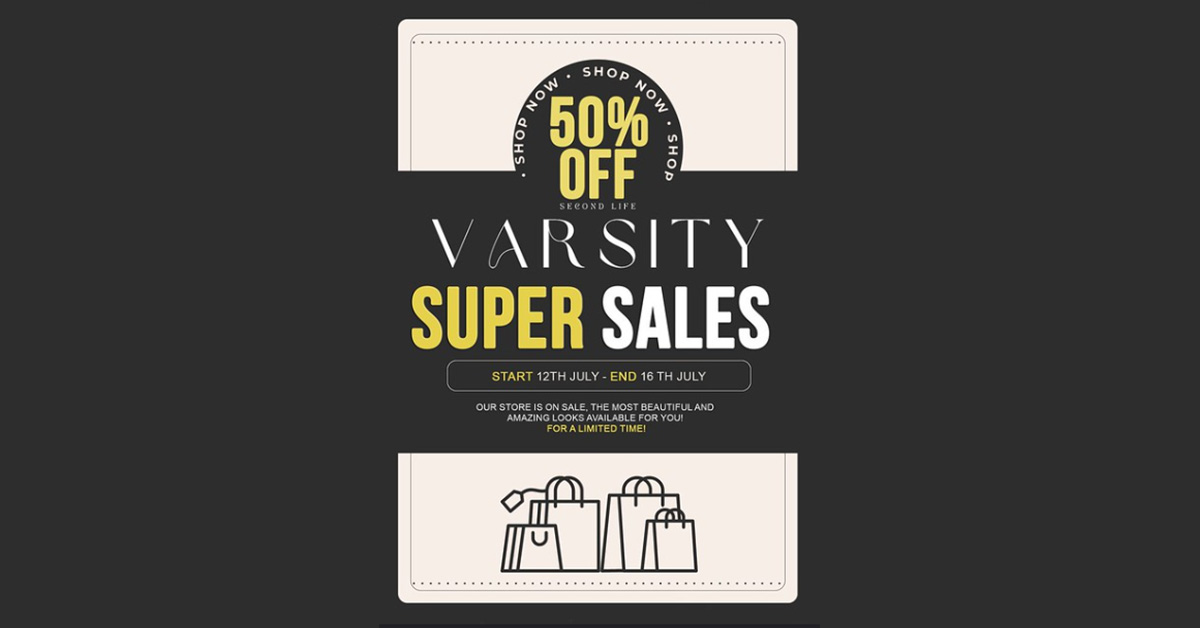 Varsity Super Sale 50% Off at Mainstore