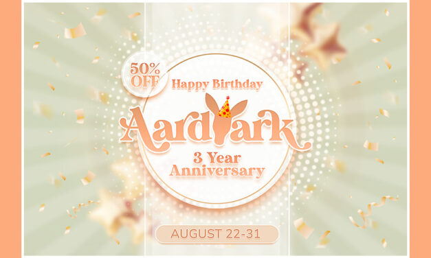 Aardvark 3rd Anniversary Sale 50% Off at Mainstore