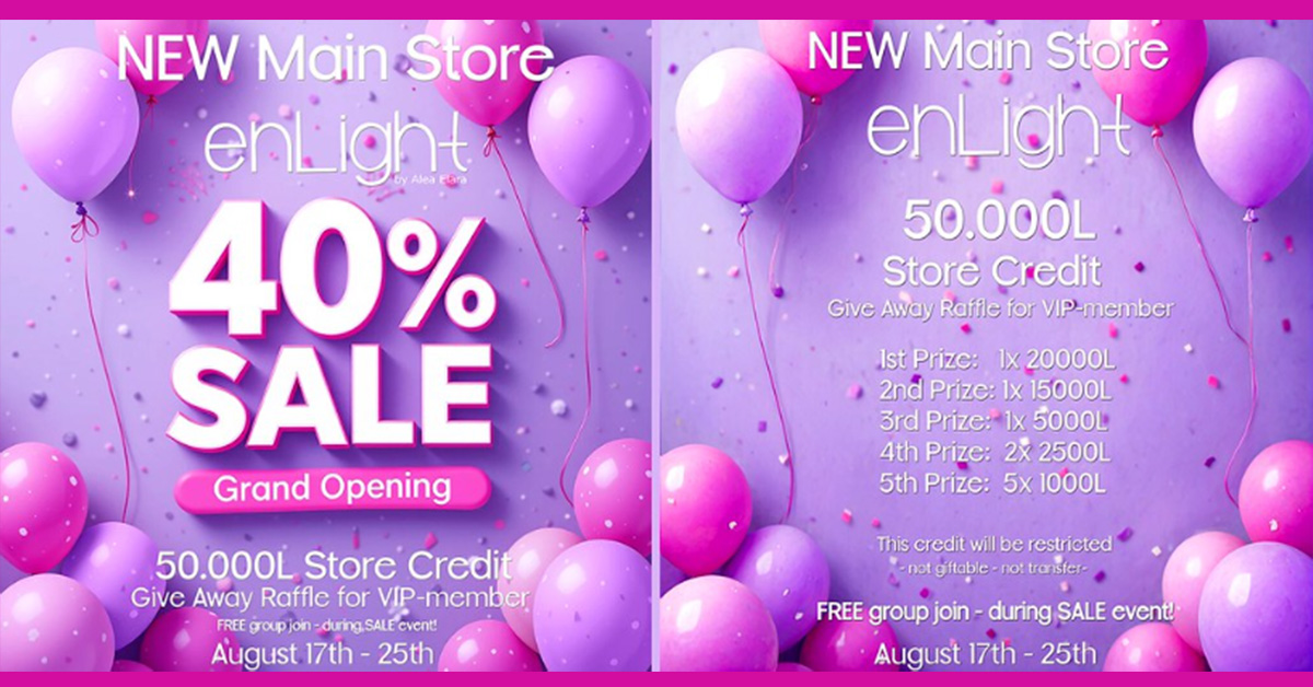 Grand Opening Sale 40% Off at EnLight