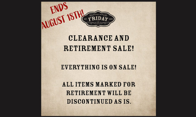 Clearance and Retirement Sale at Friday