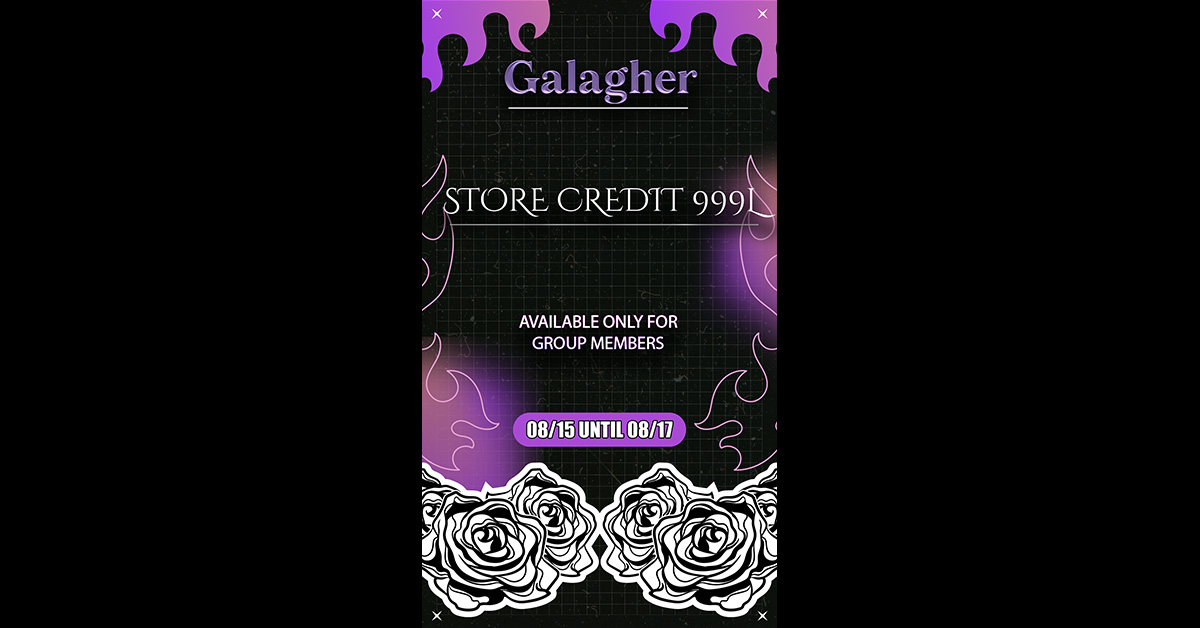 Group Gift 999L Store Credit at Galagher