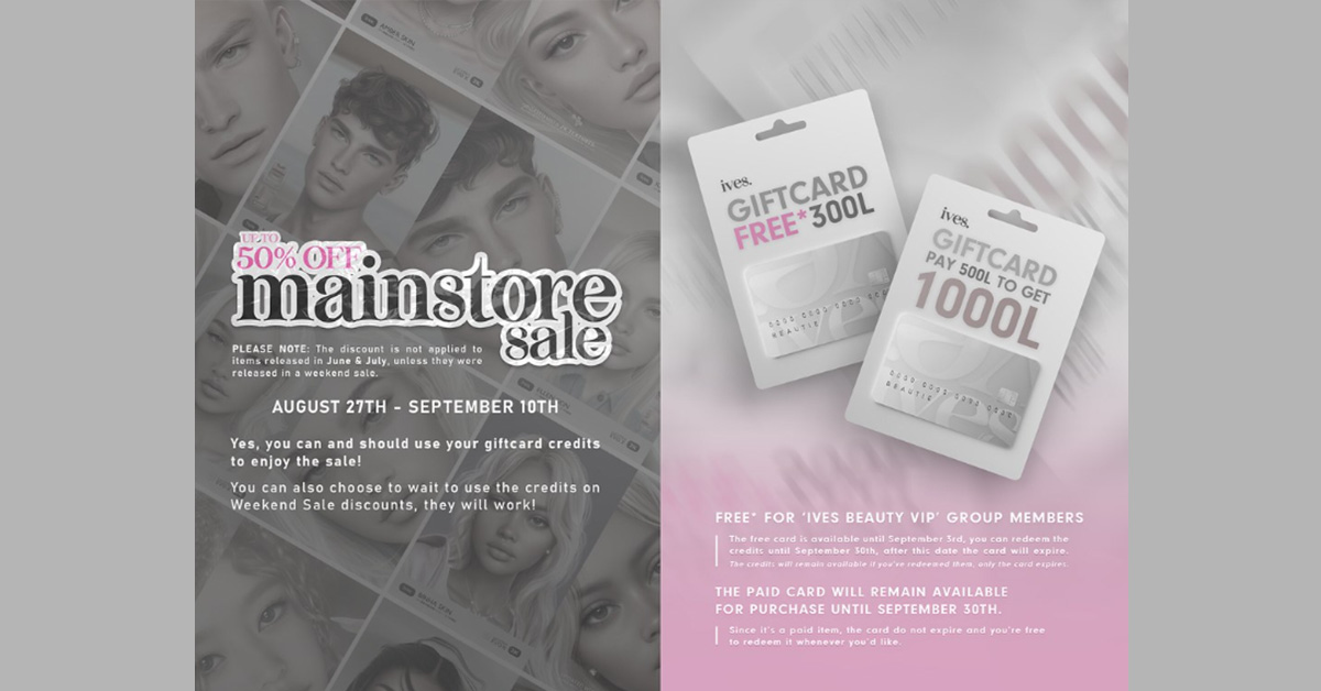 50% Off Sale Plus Group Goodies at Ives Mainstore