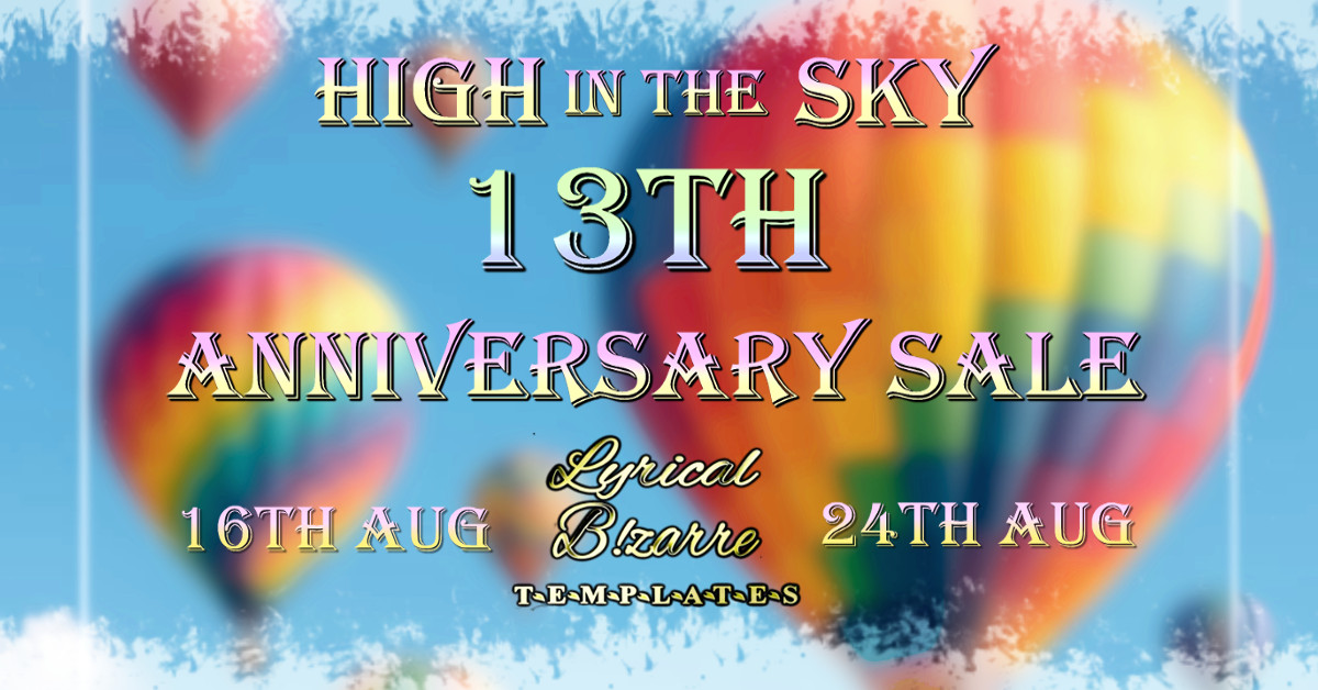 13th Anniversary Sale at Lyrical B!zarre Templates