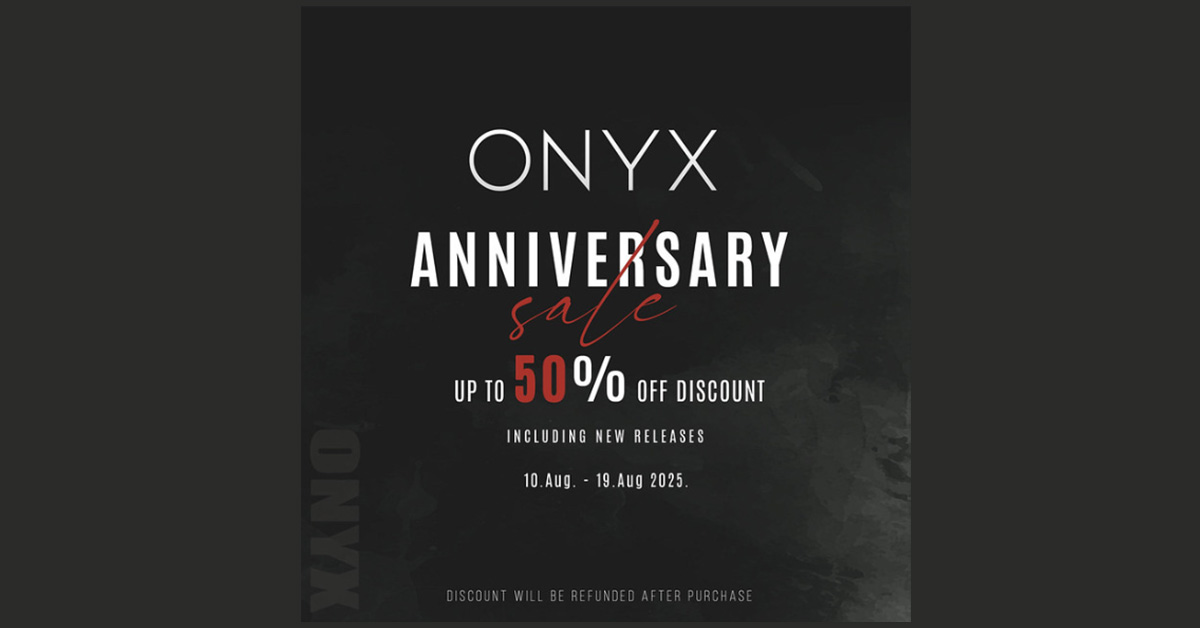 Onyx Store Anniversary Sale 50% Off Storewide!