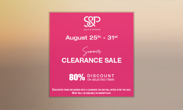 Summer Clearance Sale 80% Off Selected Items at Salt & Pepper