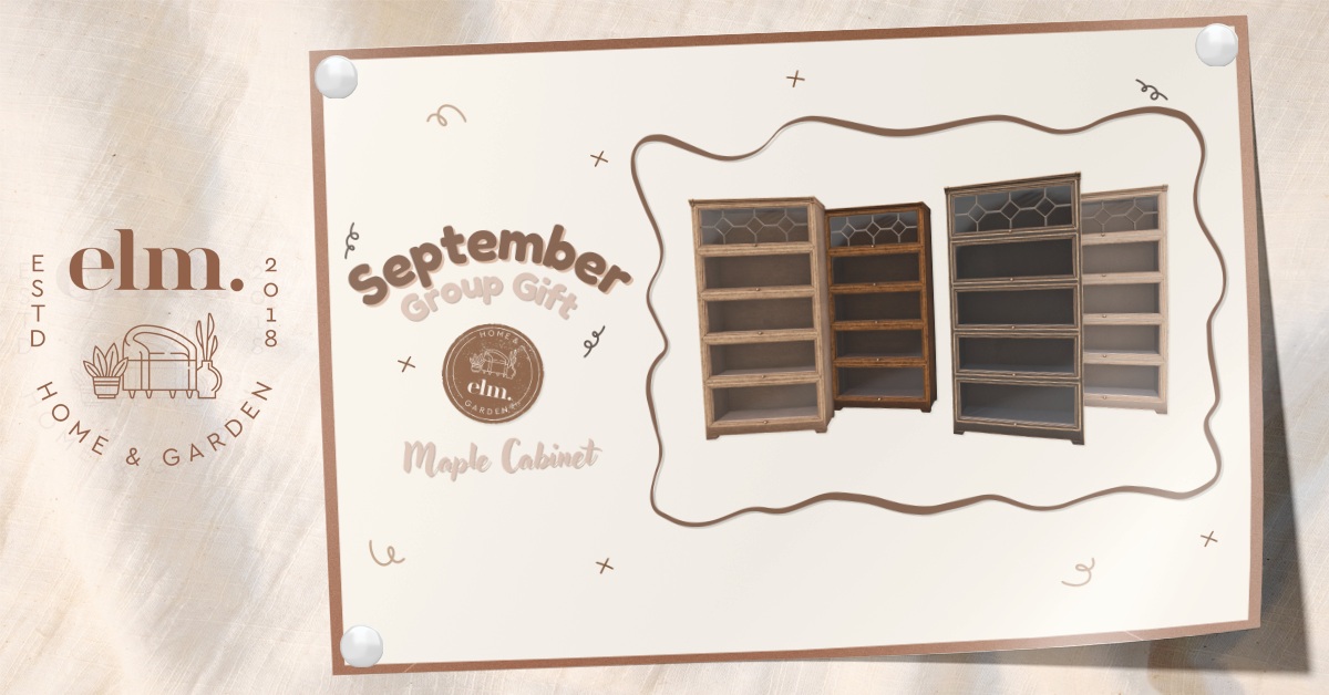 September Group Gift Maple Cabinet at Elm.