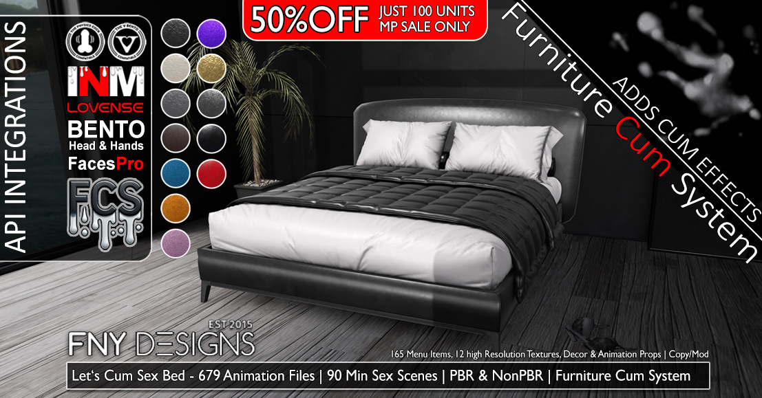 50% Off Let’s Cum Sex Bed from FNY Designs – Marketplace Only