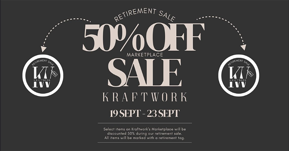 KraftWork Retirement Sale 50% Off on Marketplace!