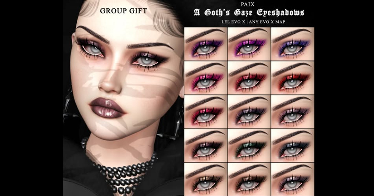 A Goth’s Gaze Eyeshadows – Group Gift at Paix