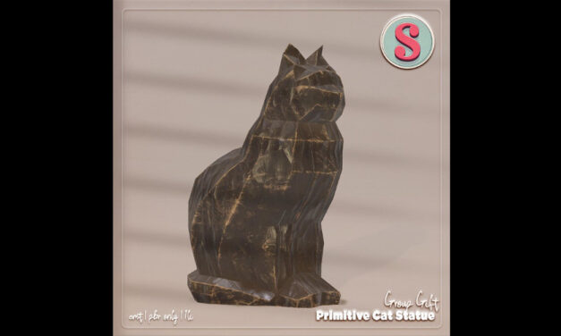 Group Gift Primitive Cat Statue at Sass