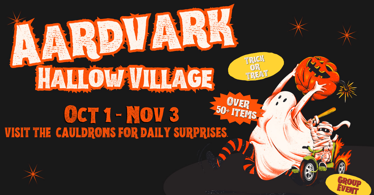 Group Hunt – Find the Treats at Aardvark’s Hallow Village!