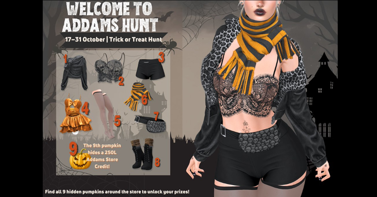 Show Your Spooky Style at the Addams Trick or Treat Hunt