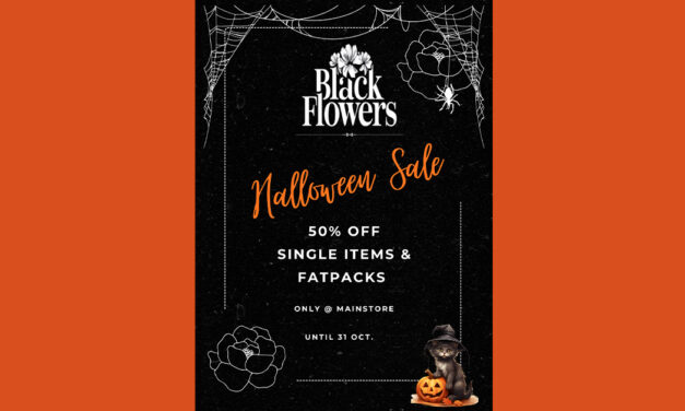 50% Off Halloween Sale at Black Flowers!