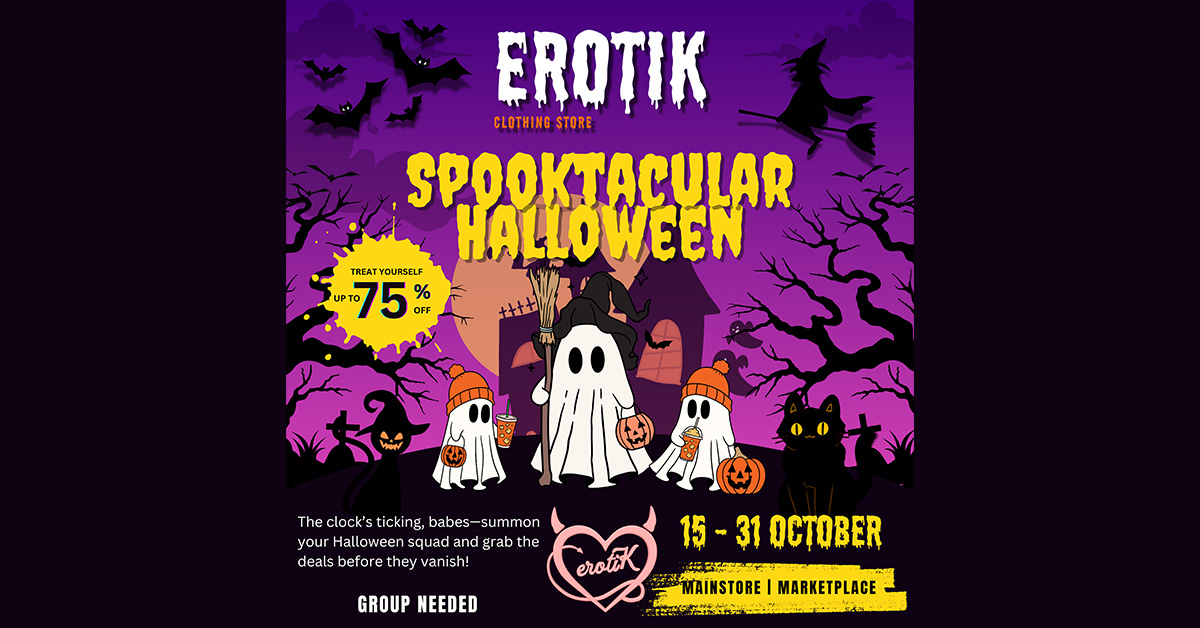 Spooktacular Halloween Sale at Erotik – Up to 75% Off Storewide