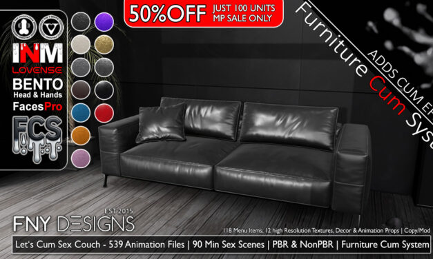 50% Off Let’s Cum Couch by FNY Designs-Marketplace Only