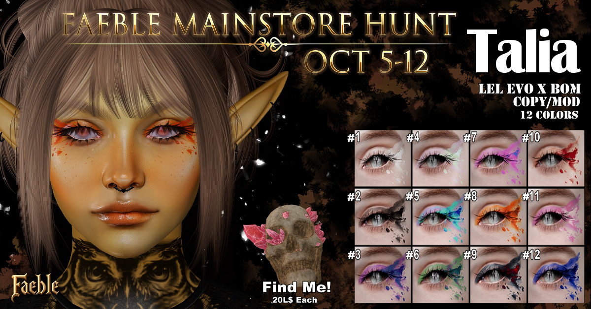 Find Fabulous Talia Eyeshadows at the Faeble Mainstore Hunt